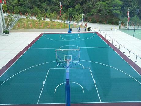 深圳公安局特警支队硅PU篮球场铺设工程